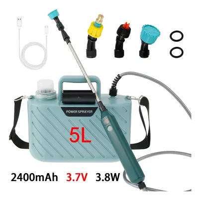 (2400mAh 3.7V 3.8W) 5L Electric Powered Sprayer Light Shoulder-type Pesticide Irrigation USB Cha