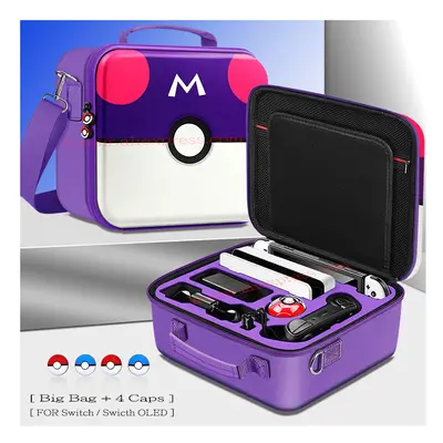 (Big Bag 5) Nintend SwitchOLED Deluxe Game Pattern Carrying Case Hard Cover Shell Storage Should