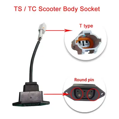 (T Type socket Round) For Super Soco Ts Tc Original Motorcycle Accessories Body Charging Plug Ba