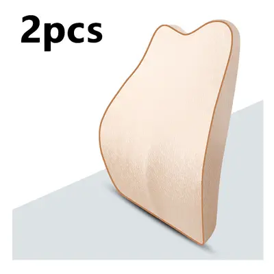 (2pcs back) Memory Foam Car Seat Support Waist Cushion Automobile Slow Rebound Headrest