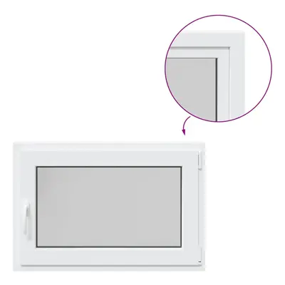 vidaXL Basement Window RISOR 90x60 cm Tilt&Turn DIN Right White egress window