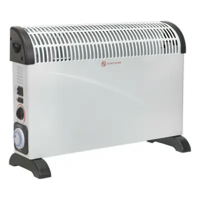 2000W Convector Heater - Thermostat & Turbo Fan - Heat Settings - 24Hr Timer