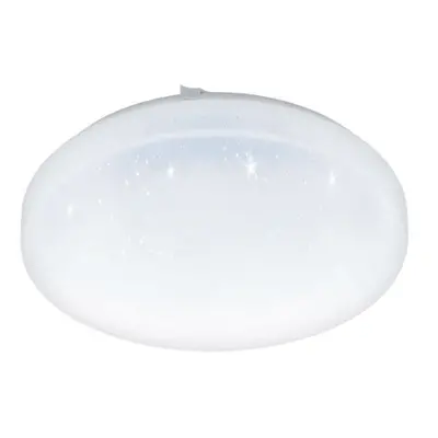 Wall Flush Ceiling Light White Shade White Plastic With Crystal Effect LED 11.5W