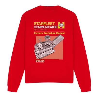 (XL, Red) Star Trek Unisex Adult Comm Manual Sweatshirt