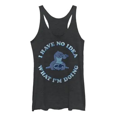 Disney Junior's Lilo & Stitch No Idea Tri-Blend Racerback Layering Tan