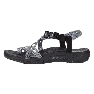 Skechers womens Reggae - IRIE MON -Multi Strap Toe Thong Sandal Blac