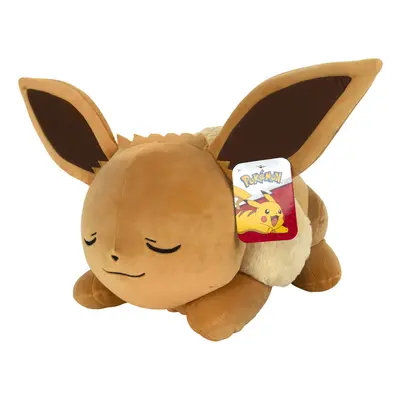 Pokemon 18A Plush Sleeping Eevee- cuddly - Must Have for PokAmon Fans- for Traveling car Rides N