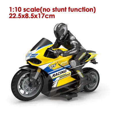 (YELLOW Small Scale) RC Motorcycles Toys for Boys 1/6 Electric Motor RC Cars High Speed 4CH Remo