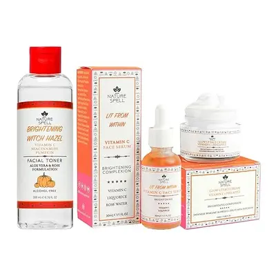 Vitamin C Skincare Set â Vitamin C Serum for Face + Vitamin C Face Moisturiser + Witch Hazel T