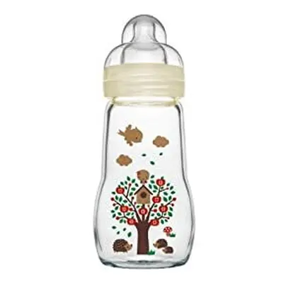 MAM Feel Good Glass Bottle Pack of (1 x ml) MAM Bottle with Medium Flow MAM Teats Newborn Essent