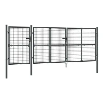 (anthracite, x cm) vidaXL Garden Gate Lawn Fence Door Mesh Patio Outdoor Gate Galvanised Steel