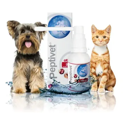 ICF Peptivet OTO Gel Ear Cleaner Gel for Dogs & Cats- Antibacterial Anti-fungal Yeast Management