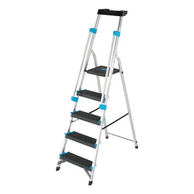 1m Platform Step Ladders Tread Anti Slip Steps & Tool Tray Aluminium