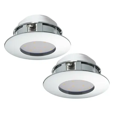 2 PACK Wall / Ceiling Flush Downlight Chrome Round Recess Spotlight 6W LED