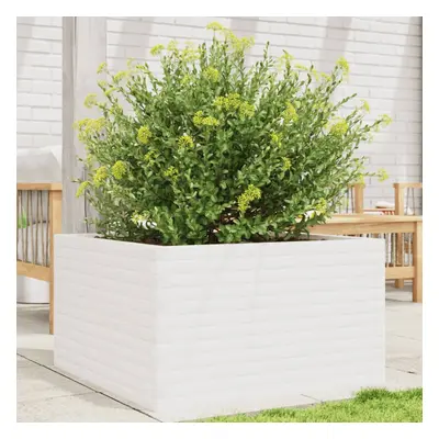 vidaXL Garden Planter White 80x80x45.5 cm Solid Wood Pine