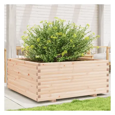 vidaXL Garden Planter 110x110x49.5 cm Solid Wood Pine