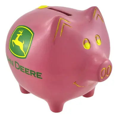 M. CORNELL IMPORTERS John Deere Pink Piggy Bank