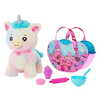 Barbie Stuffed Animals Unicorn Toys Plush Unicorn with Dessert-Theme