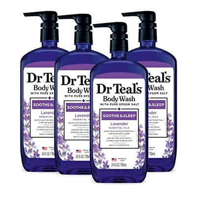 Dr Teal's Body Wash with Pure Epsom Salt, Soothe & Sleep with Lavender