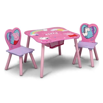 Delta Children Kids Table and Chair Set with Storage (2 Chairs Included) - Ideal for Arts & Craf