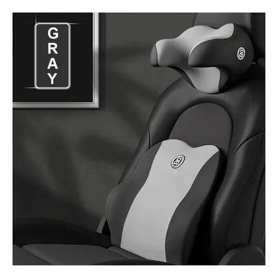 (grey-1 Set) Universal car seat headrest Pillow Rest Memory Foam car Head neck pillow