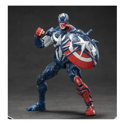 (1925-01duizhang) 18CM Avengers VenomCaptain America Wolverine Hulk Iron Man Groot Thanos Collec