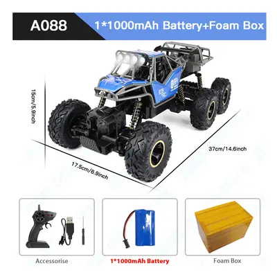 (A088 Blue 1B FB) ZWN 1:12 RC Car With Lighting And Rechargeable 2.4G Radio Remote Control Alloy