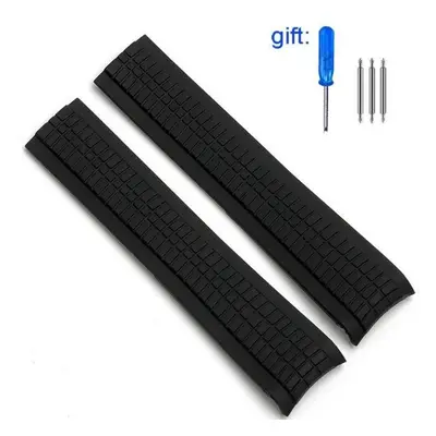 (black no buckle 21mm with logo) Watch Band For Patek Philippe 5164a 5167a 5168a Silicone Aquana