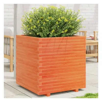 vidaXL Garden Planter Wax Brown 70x70x72.5 cm Solid Wood Pine