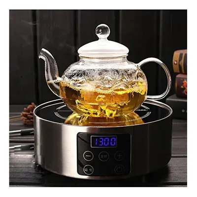 Glass Teapot IL with Infuser Teapot with Strainer for Loose Tea Tea Kettle Safe On Stovetop Heat