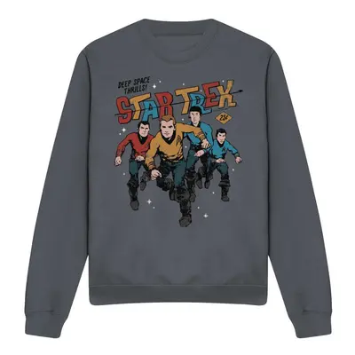 (M, Charcoal) Star Trek Unisex Adult Deep Space Thrills Sweatshirt