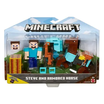 Minecraft GLC78 Steve and Armored Horse Figures