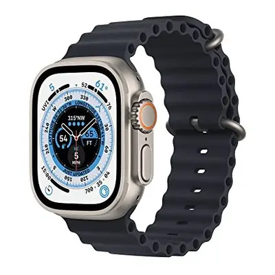 Apple Watch Ultra (GPS + Cellular, 49mm) Smart watch - Titanium Case with Midnight Ocean Band. F