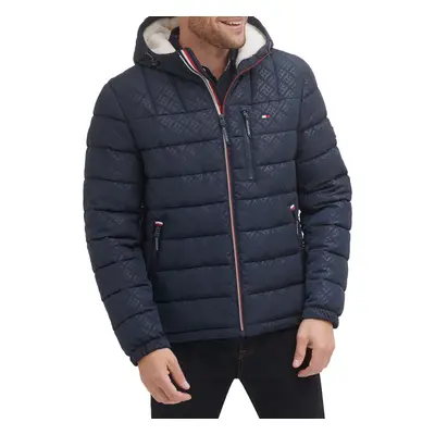 Tommy Hilfiger Men's Midweight Sherpa Lined Hooded Water Resistant Puf