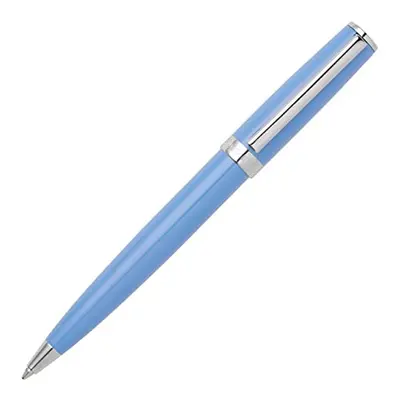 Gear Icon HSN2544M Brass Ballpoint Pen with Chrome Plating in Light Blue 13.8cm x 1.1cm