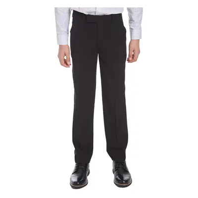 Calvin Klein Boys Flat Bi-Stretch Dress Pant Straight Leg Fit Belt