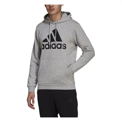 adidas Men's Essentials Fleece Big Logo Hoodie Medium Grey Heather/Bl