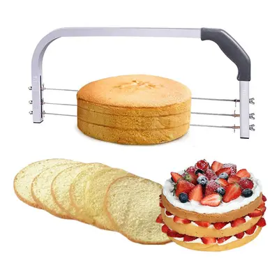 Adjustable Cake Leveler Stainless Steel Cake Cut Slicer 3Blades Cut Saw DIY Butter Bread Divide