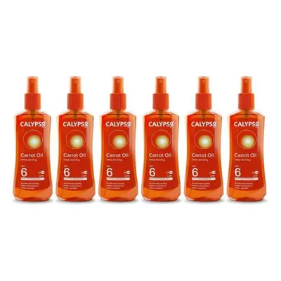 Calypso Carrot Oil Deep Tanning SPF6 With Tan Extender 200ML - Pack of