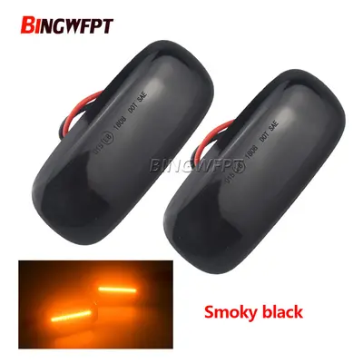 (Dynamic Smoked Black) Flowing Water Blinker LED Dynamic Turn Signal Light For Audi A2 A3 8L