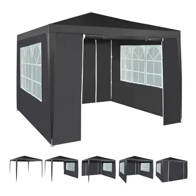 Event Gazebo with Side Panels, Outdoor Waterproof Party Tent Marquee with Coated Steel Frame (Gr