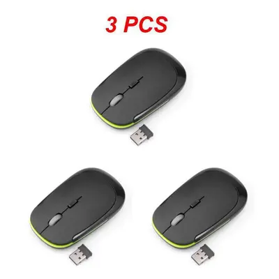 (Style A 3pcs) 1~5PCS Wireless Rechargeable Mouse for Laptop Computer PC, Slim Mini Noiseless Co