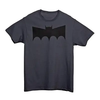 Batman 853654-4xlarge Mens 50s Retro Angular Symbol T-Shirt, Grey - 4XL