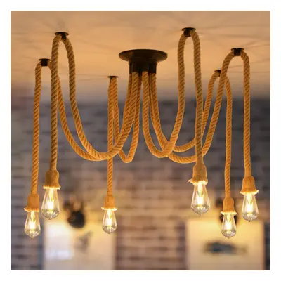 (6 Way) head spider light chandelier, chandelier ceiling, DIY spider rope ceiling light