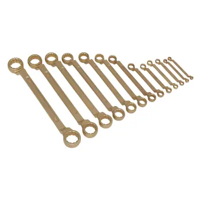 13 Piece Combination Ring End Spanner Set - Non Sparking - Beryllium Copper