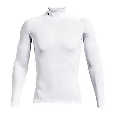 Mens Heatgear Armour Mock Tshirt Long Sleeve Top White UK