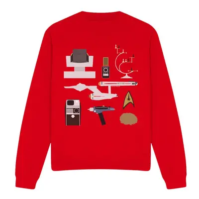 (XL, Red) Star Trek Unisex Adult The Original Series Gift Set Sweatshirt