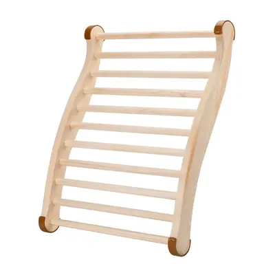 Sauna Backrest, Wooden Sauna Backrest, Ergonomic S-Shaped Backrest