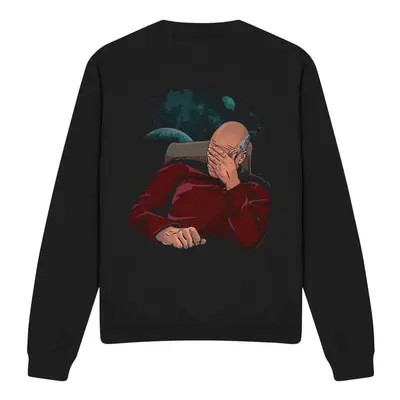 (XXL, Black) Star Trek Unisex Adult Facepalm Sweatshirt