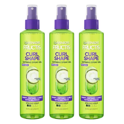 Garnier Fructis Style Curl Shape Defining Spray Gel for No Frizz 8.5 Fl Oz Count (Packaging May 